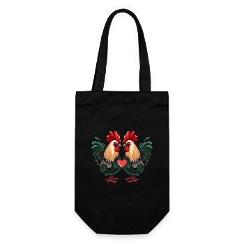 Couple Heart - Gift Bag for Bottles - black - Front
