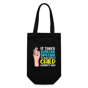 Speech Therapist Speech Therapist - Gift Bag for Bottles - black - Front