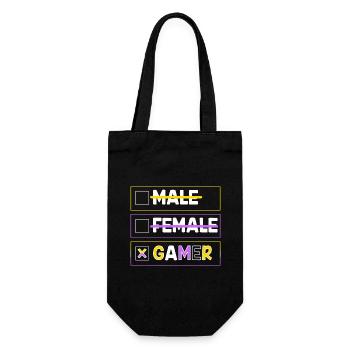 Gender LGBT Queer Vielfalt Gay pride - Geschenkbeutel für Flaschen - Schwarz - Vorne