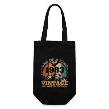 Vintage 1983 Retro Vintage Geburtstagsgeschenk - Geschenkbeutel für Flaschen - Schwarz - Vorne