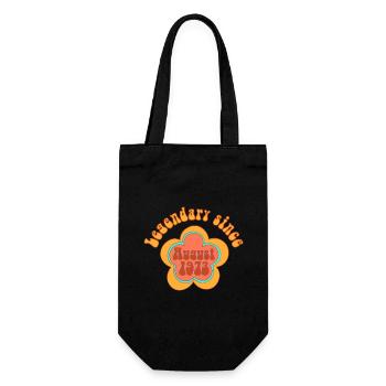 Legendary since August 1973 Birthday Retro - Gift Bag for Bottles - black - Front