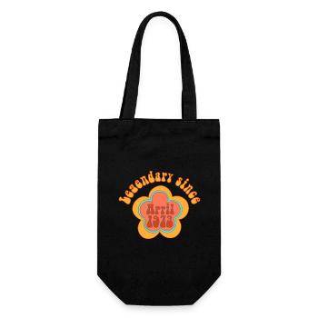 Legendary since April 1973 Birthday Retro - Gift Bag for Bottles - black - Front