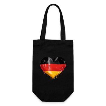 DEUTSCHLAND HERZ DEUTSCHLANDFLAGGE DEUTSCHLAND - Geschenkbeutel für Flaschen - Schwarz - Vorne