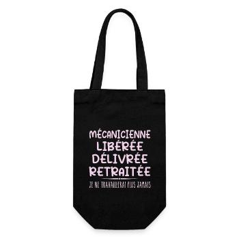 Mécanicienne célèbre sa retraite avec humour - Sac à bouteille - noir - Devant
