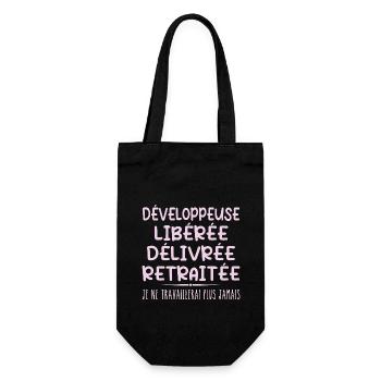 Developer celebrates retirement with humour - Gift Bag for Bottles - black - Front