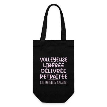 Volleyball player celebrates her retirement with humor gift - Gift Bag for Bottles - black - Front