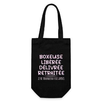 Boxer celebrates retirement with humor gift - Gift Bag for Bottles - black - Front