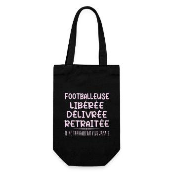 Footballeuse célèbre sa retraite avec humour cadea - Sac à bouteille - noir - Devant
