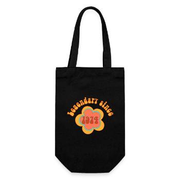 Legendary since 1974 Birthday Retro - Gift Bag for Bottles - black - Front