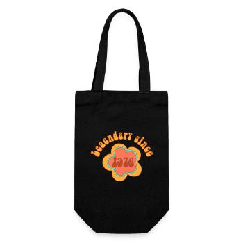 Legendary since 1976 Birthday Retro - Gift Bag for Bottles - black - Front