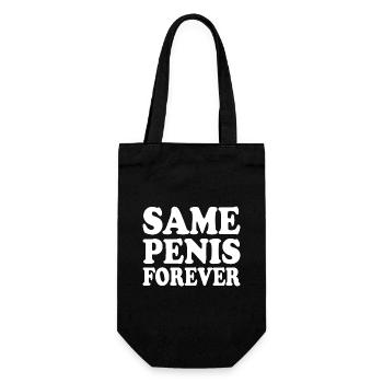 Same penis forever - Gift Bag for Bottles - black - Front