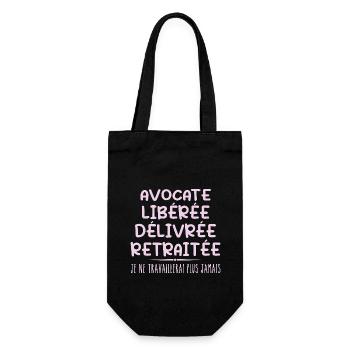 Avocate célèbre sa retraite avec humour cadeau - Sac à bouteille - noir - Devant