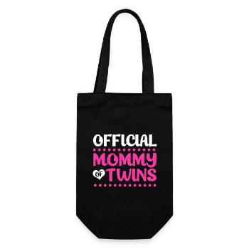 Zwilling Mutter Zwillinge Mama Geschenk - Geschenkbeutel für Flaschen - Schwarz - Vorne