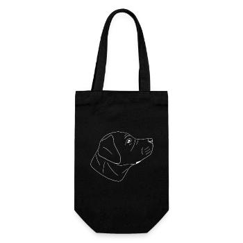 Super süßer Labrador - Geschenkbeutel für Flaschen - Schwarz - Vorne