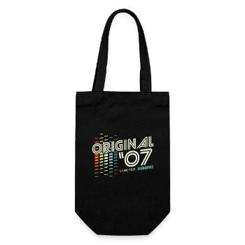 Original 2007 Vintage Vintage Retro Birthday - Gift Bag for Bottles - black - Front