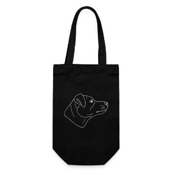 Jack Russell Terrier - Geschenkbeutel für Flaschen - Schwarz - Vorne