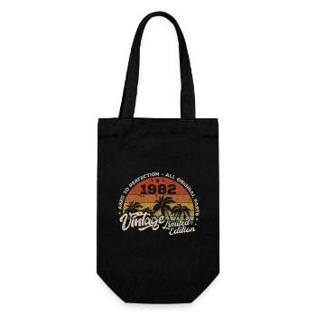 Vintage 1982 Geburtstag Retro 1982 - Geschenkbeutel für Flaschen - Schwarz - Vorne