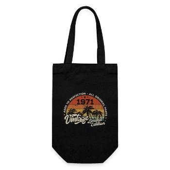 Vintage 1971 Birthday Retro 1971 - Gift Bag for Bottles - black - Front