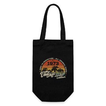 Vintage 1973 Birthday Retro 1973 - Gift Bag for Bottles - black - Front
