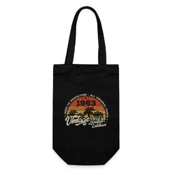 Vintage 1963 Birthday Retro 1963 - Gift Bag for Bottles - black - Front