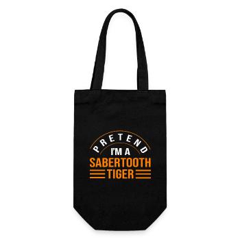 Prehistoric saber-toothed tiger - Gift Bag for Bottles - black - Front