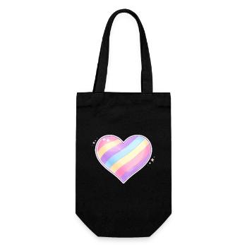 Ello_Heart - Geschenkbeutel für Flaschen - Schwarz - Vorne