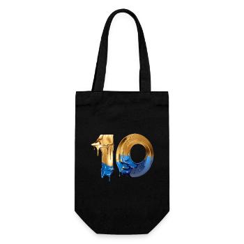 NO. 10 NUMBER 10 COOL 10TH BIRTHDAY - Gift Bag for Bottles - black - Front