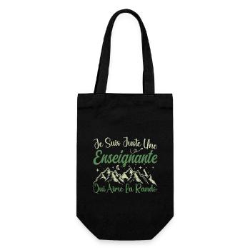 Enseignante aventurier passionnée de Randonnée - Sac à bouteille - noir - Devant