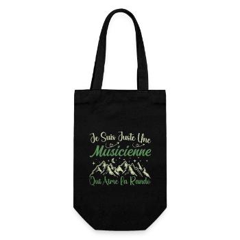 Musicienne aventurier passionnée de Randonnée - Sac à bouteille - noir - Devant