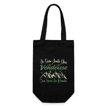 Vendeuse aventurier passionnée de Randonnée cadeau - Sac à bouteille - noir - Devant