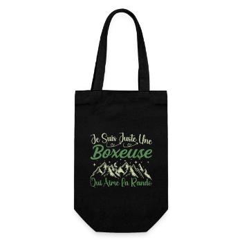 Boxeuse aventurier passionnée de Randonnée cadeau - Sac à bouteille - noir - Devant