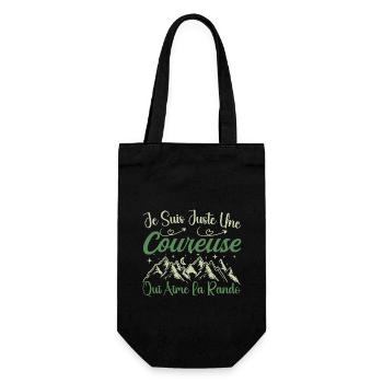 Coureuse aventurier passionnée de Randonnée cadeau - Sac à bouteille - noir - Devant