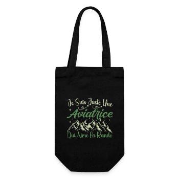 Aviatrice aventurier passionnée de Randonnée - Sac à bouteille - noir - Devant
