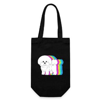 Bichon frisé - Sac à bouteille - noir - Devant