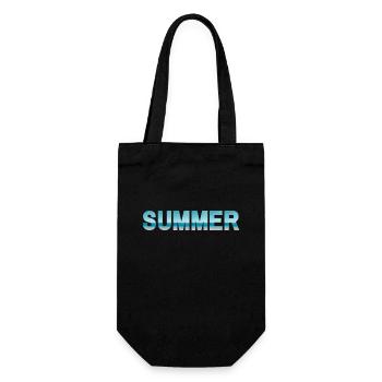Sommerhorizont Meerr - Geschenkbeutel für Flaschen - Schwarz - Vorne