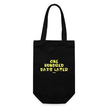 One Hundred Days Later 100th day of school teacher - Gift Bag for Bottles - black - Front