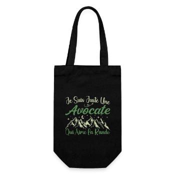 Avocate aventurier passionnée de Randonnée cadeau - Sac à bouteille - noir - Devant