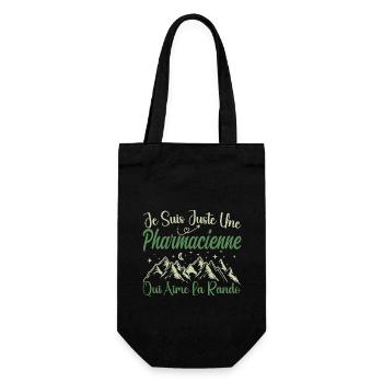 Pharmacienne aventurier passionnée de Randonnée - Sac à bouteille - noir - Devant