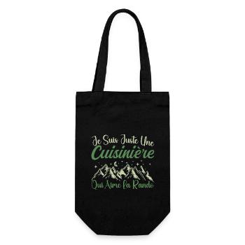 Cuisinière aventurier passionnée de Randonnée - Sac à bouteille - noir - Devant