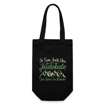 Judokate aventurier passionnée de Randonnée cadeau - Sac à bouteille - noir - Devant