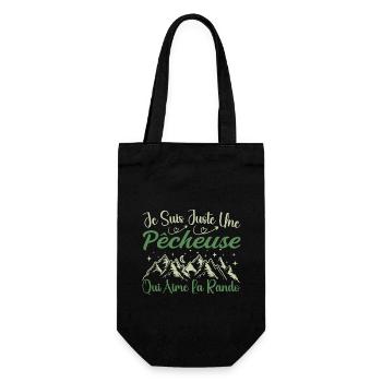 Pêcheuse aventurier passionnée de Randonnée cadeau - Sac à bouteille - noir - Devant
