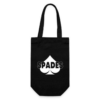Playing Card Game of Spades - Gift Bag for Bottles - black - Front