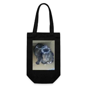 Rabbit - Gift Bag for Bottles - black - Front