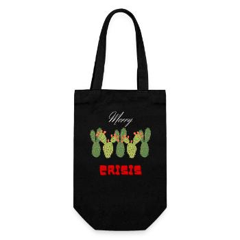 Merry Crisis - Gift Bag for Bottles - black - Front