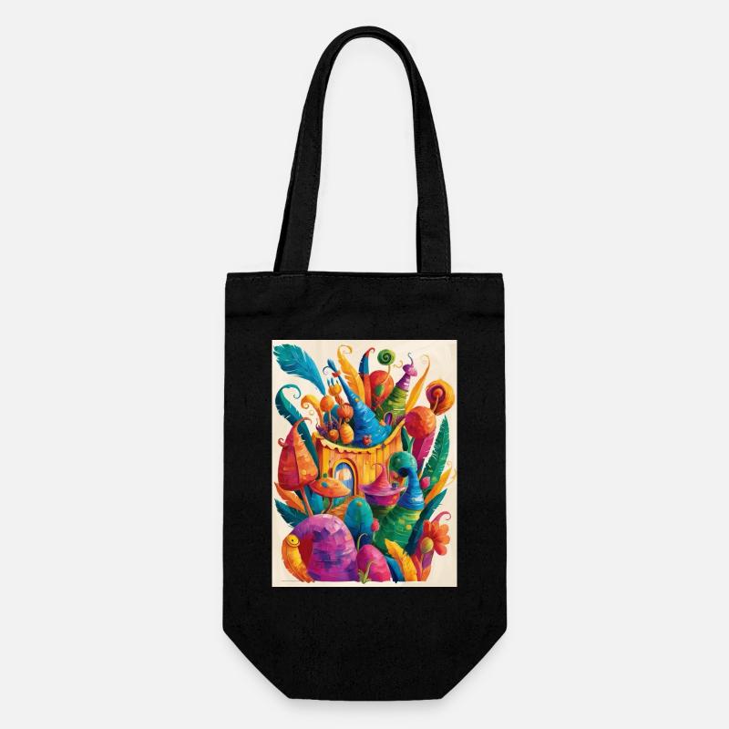 « Monde magique de merveilles colorées » - Sac à bouteille - noir