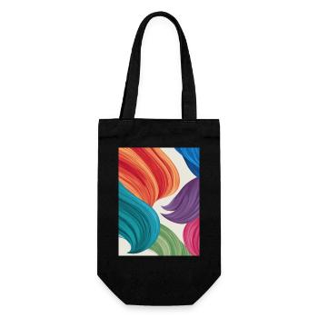 Feather-light colours - Gift Bag for Bottles - black - Front