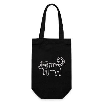 Anti-Zoo Three White - Geschenkbeutel für Flaschen - Schwarz - Vorne
