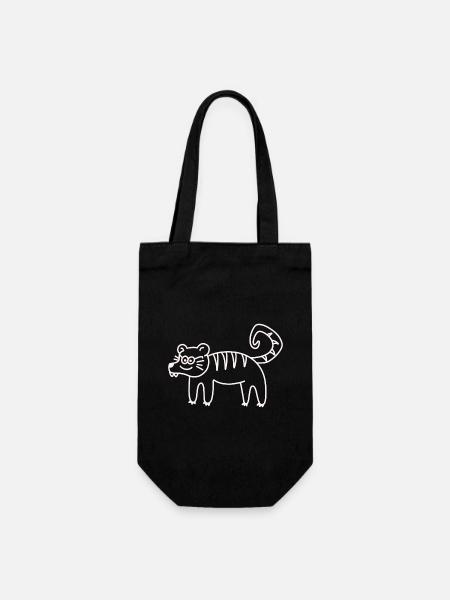 Anti-Zoo Three White - Geschenkbeutel für Flaschen - Schwarz
