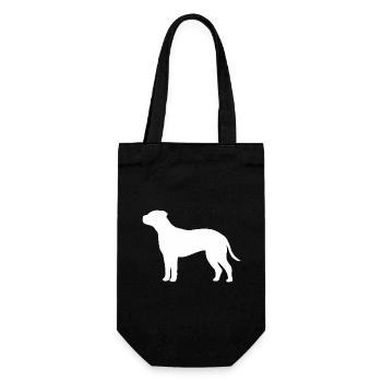 Bullmastiff Silhouette - Geschenkbeutel für Flaschen - Schwarz - Vorne