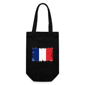 FAHNE FLAGGE FRANKREICH - Geschenkbeutel für Flaschen - Schwarz - Vorne